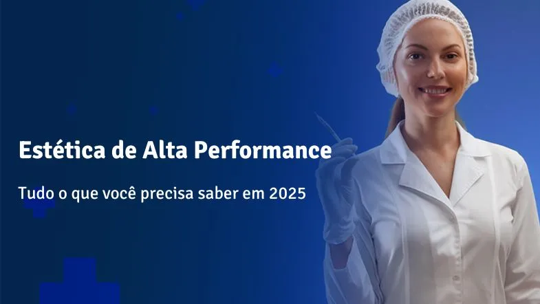 Esteticista segura seringa durante atendimento em estética de alta performance.