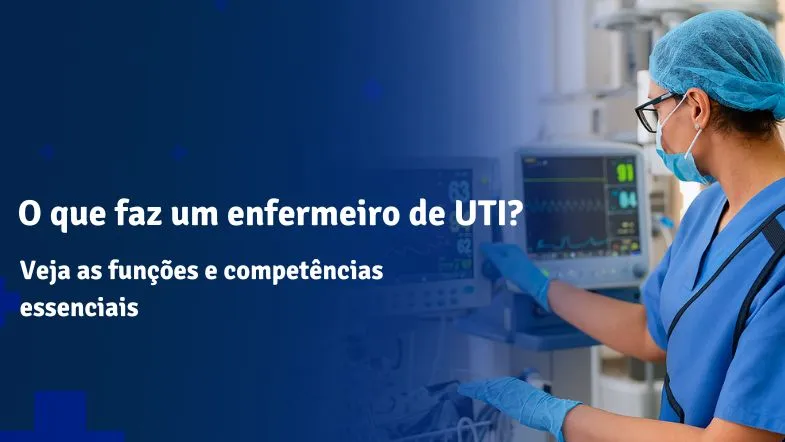 Enfermeira de UTI utilizando equipamentos de monitoramento para acompanhar sinais vitais de um paciente crítico.