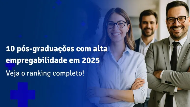 Profissionais sorrindo em ambiente corporativo representando sucesso e empregabilidade após a pós-graduação.