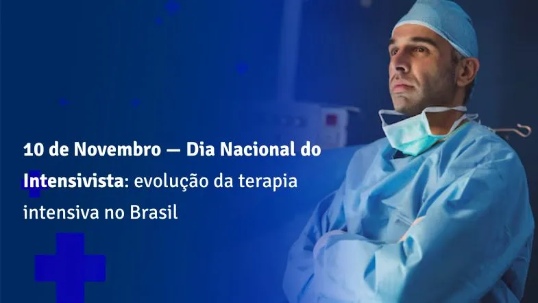 Profissional de saúde em ambiente de UTI observando equipamentos médicos, representando o Dia Nacional do Intensivista.