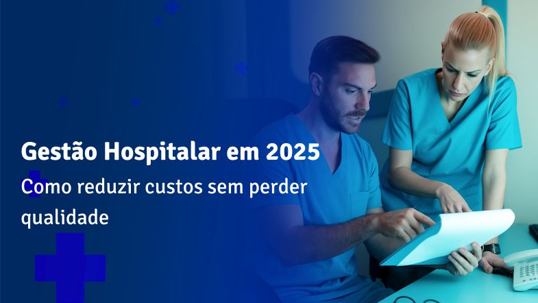Equipe médica estudando relatórios de eficiência hospitalar e planejamento de custos em 2025.