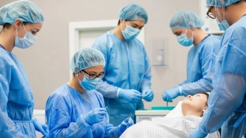 Parto baseado em evidências: o que muda para a enfermagem obstétrica em 2026 8 Profissionais de saúde preparando materiais para atendimento obstétrico, simbolizando segurança clínica e práticas baseadas em evidências.