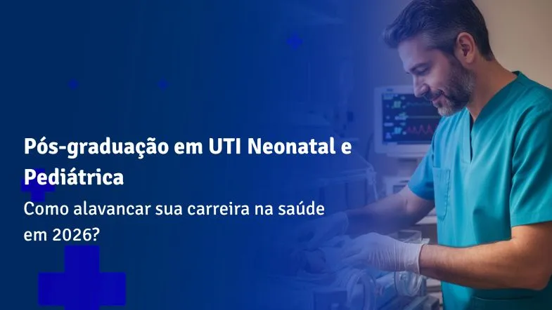 Enfermeiro especialista em UTI Neonatal ajustando equipamentos em uma incubadora hospitalar moderna com monitor de sinais vitais ao fundo.
