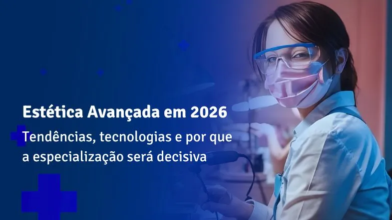 Profissional de estética avançada utilizando tecnologia clínica em ambiente controlado, com foco em segurança e protocolos em 2026.