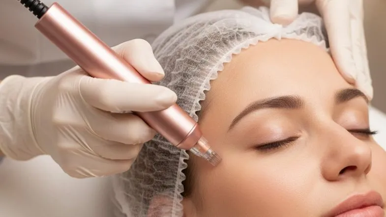 Tecnologia aplicada à estética facial com equipamento de precisão, destacando inovação, segurança e personalização dos tratamentos em 2026.