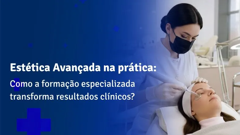 Profissional realizando procedimento de estética avançada facial com técnica segura e formação especializada.