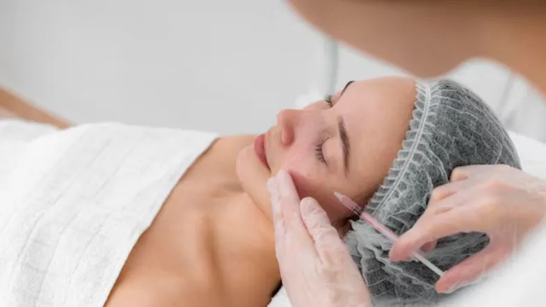 Estética Avançada na prática: como a formação especializada transforma resultados clínicos 9 Procedimento estético injetável facial realizado com técnica avançada e domínio anatômico.
